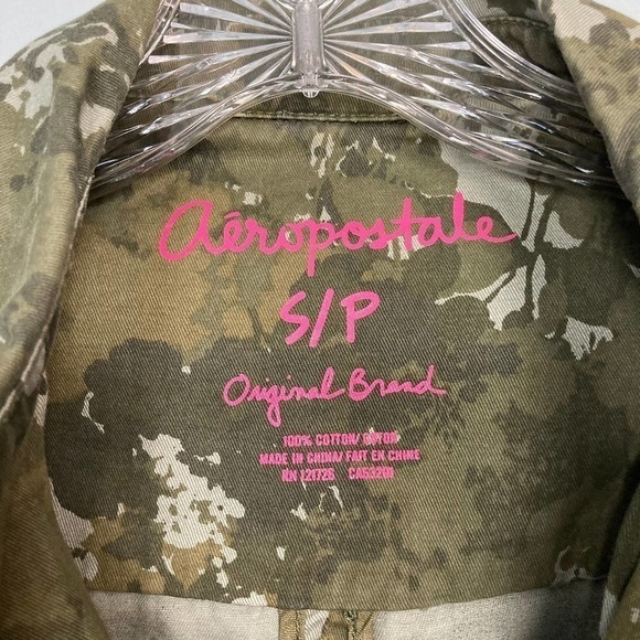 AEROPOSTALE Camouflaged Military Style Utility Jacket Shacket 100% cotton Size S - Picture 7 of 11